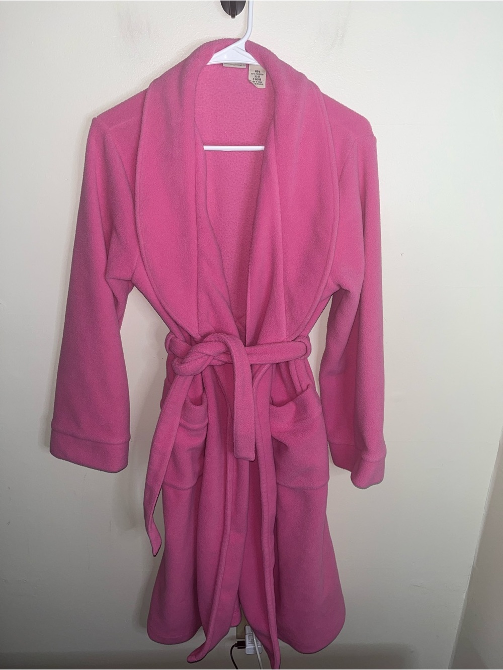 L.L. Bean Kids Girls Youth Light Pink Long Sleeve Robe Size 18 XL VGUC